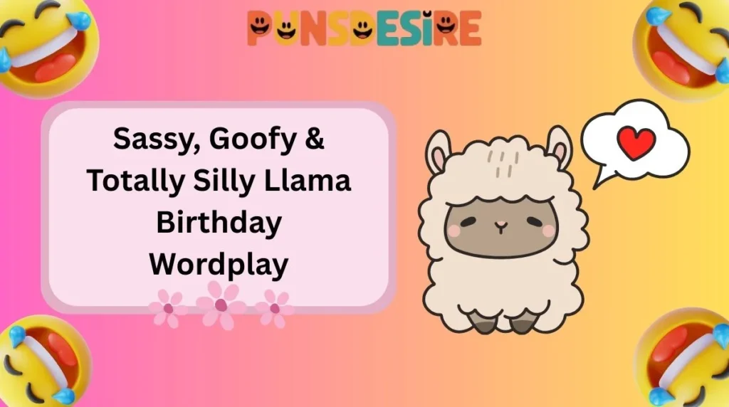 Sassy, Goofy & Totally Silly Llama Birthday Wordplay