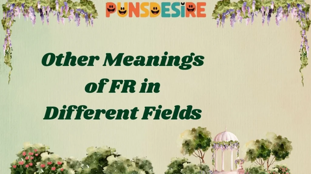 Other Meanings of FR in Different Fields